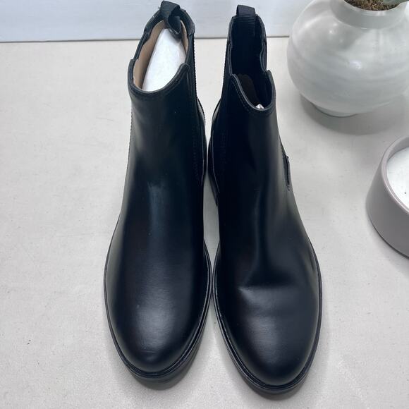 Everlane The Modern Utility Chelsea Boot Leather Block Heel Black Women 7.5 NWOB - Picture 5 of 10